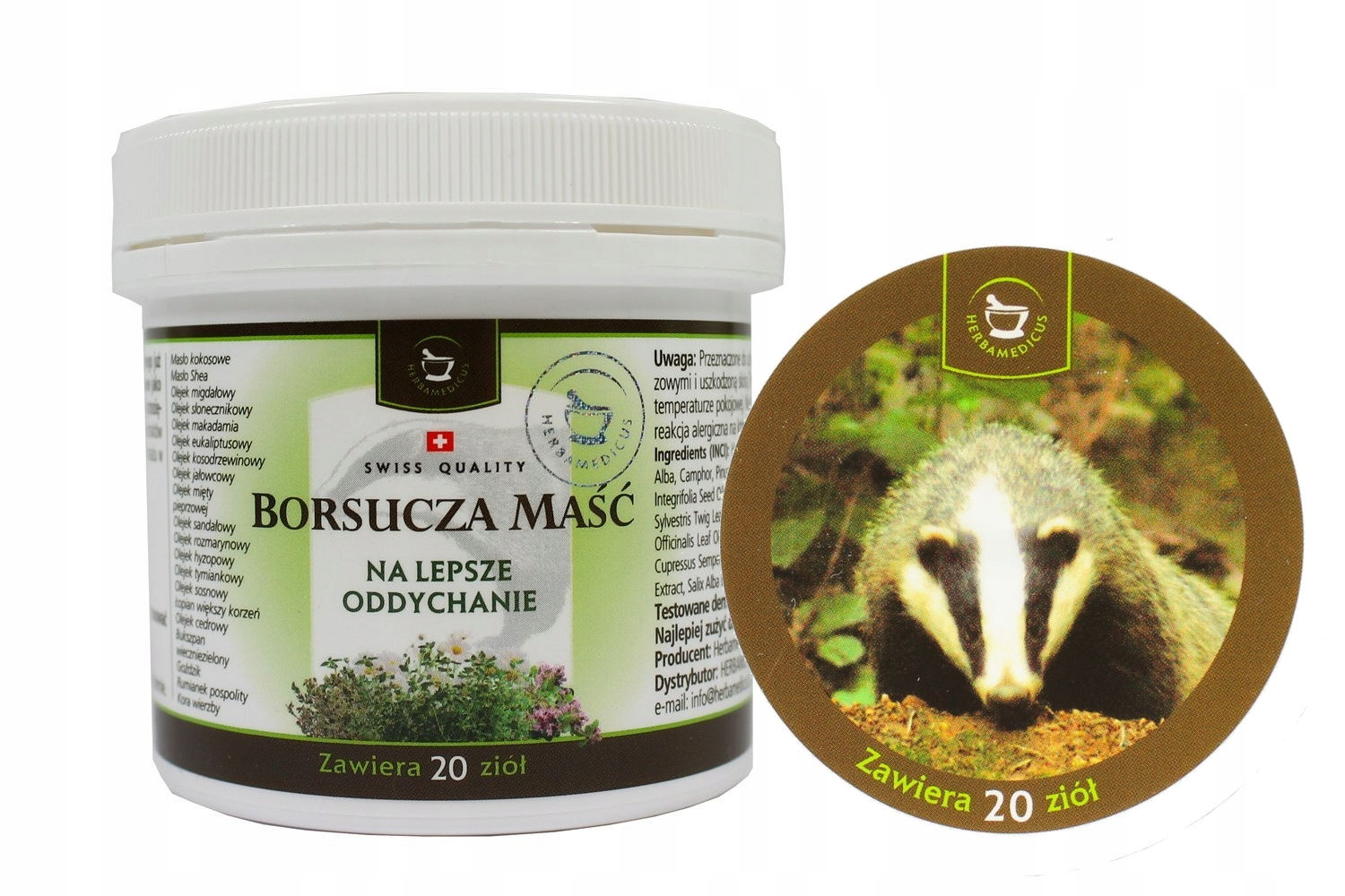 

Maść borsucza Na kaszel i lepsze oddychanie 125 ml