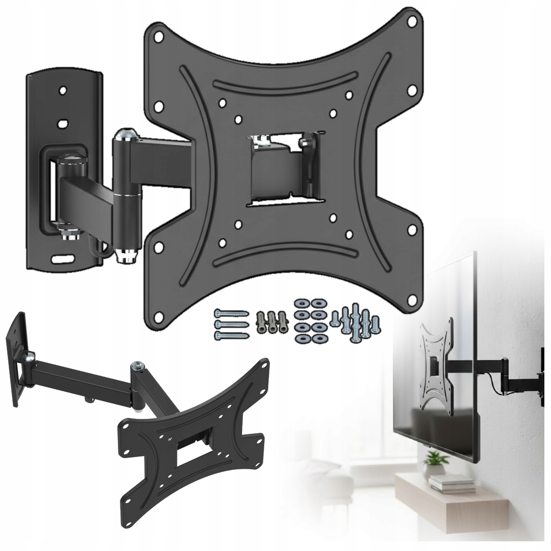 Uchwyt do Telewizora Obrotowy Regulacja Wieszak 22 24 39 40 42 cale Mocny