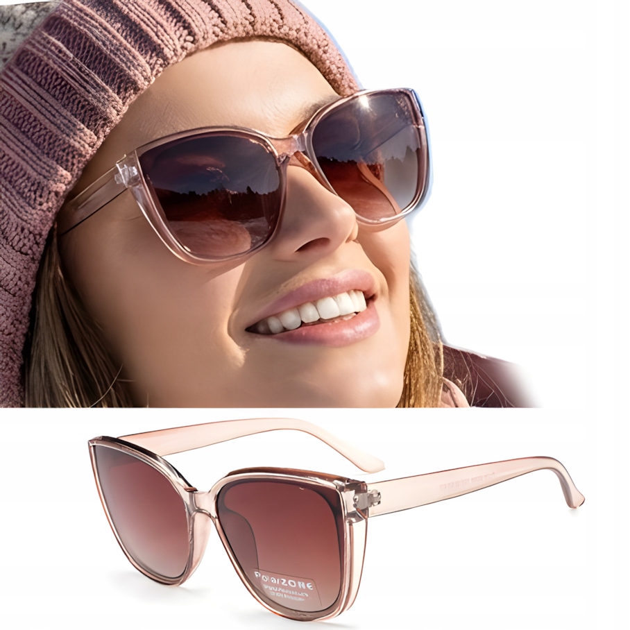 Okulary Przeciwsłoneczne Damskie Polaryzacyjne Muchy Uv 400 Polarzone Etui