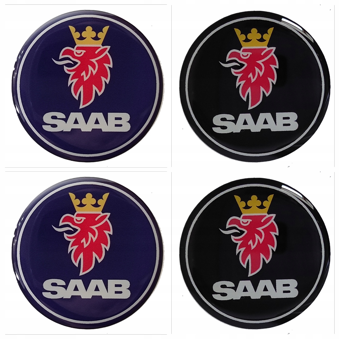 

Emblemat Logo Znaczek 3D Saab 60 lub 62 mm 4szt.