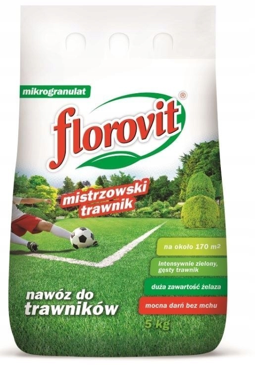 Hnojivo na Trávy s minerálním mechem Granule 5 kg Mistrovský trávník Florovit