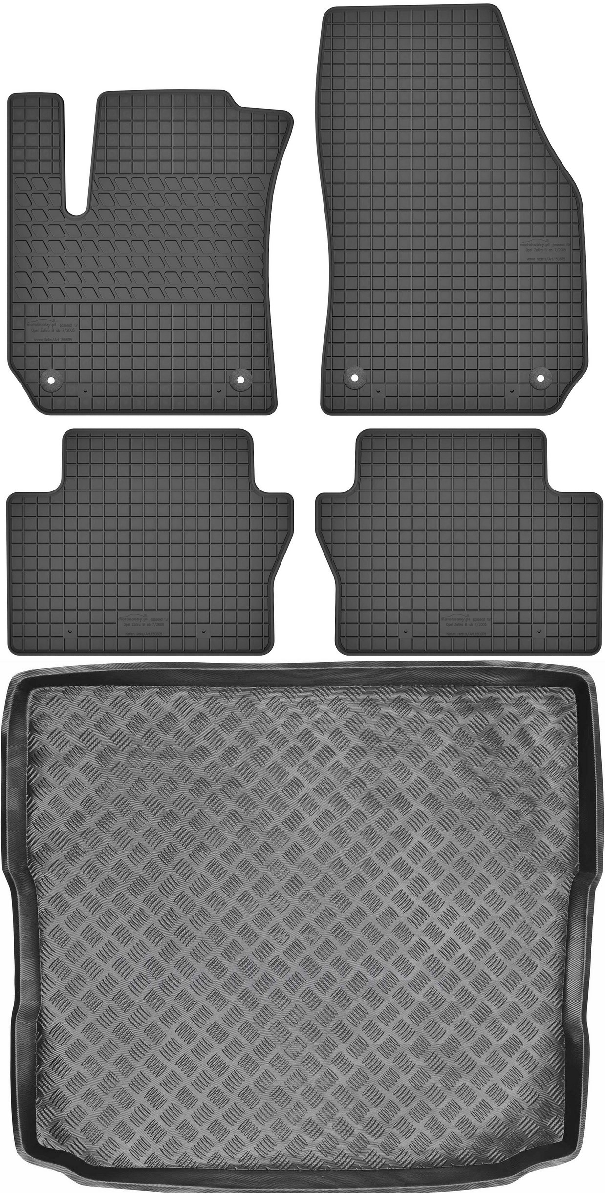 

Opel Zafira B Minivan 5os 05-11 Dywaniki mata