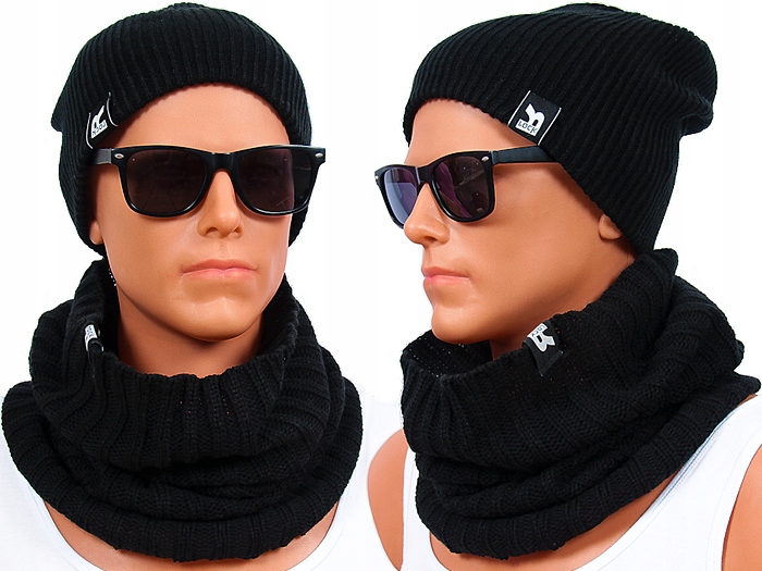 

Komplet Męski Czapka beanie i Komin szalik Polski