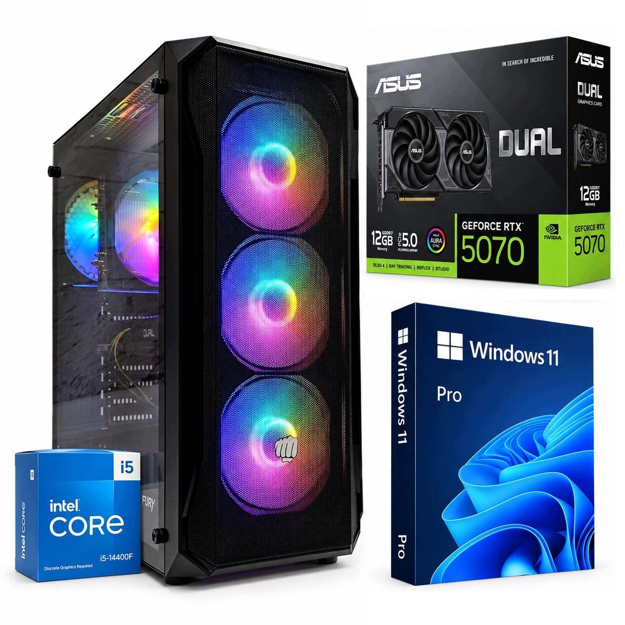 Pc Gamingowy Ironblade Pro i5-14400F 32GB Rtx 5070 12GB 1TB Ssd M.2 W11