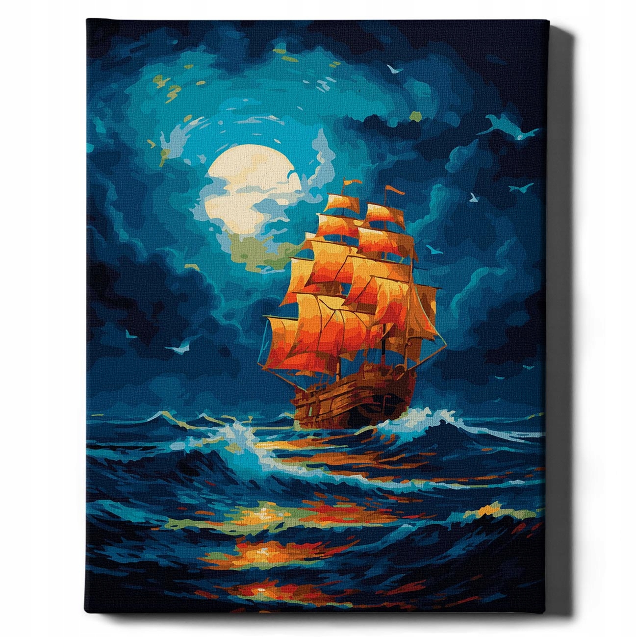 Obrázky k malování podle čísel s rámem Malování podle čísel Loď Oh Art!