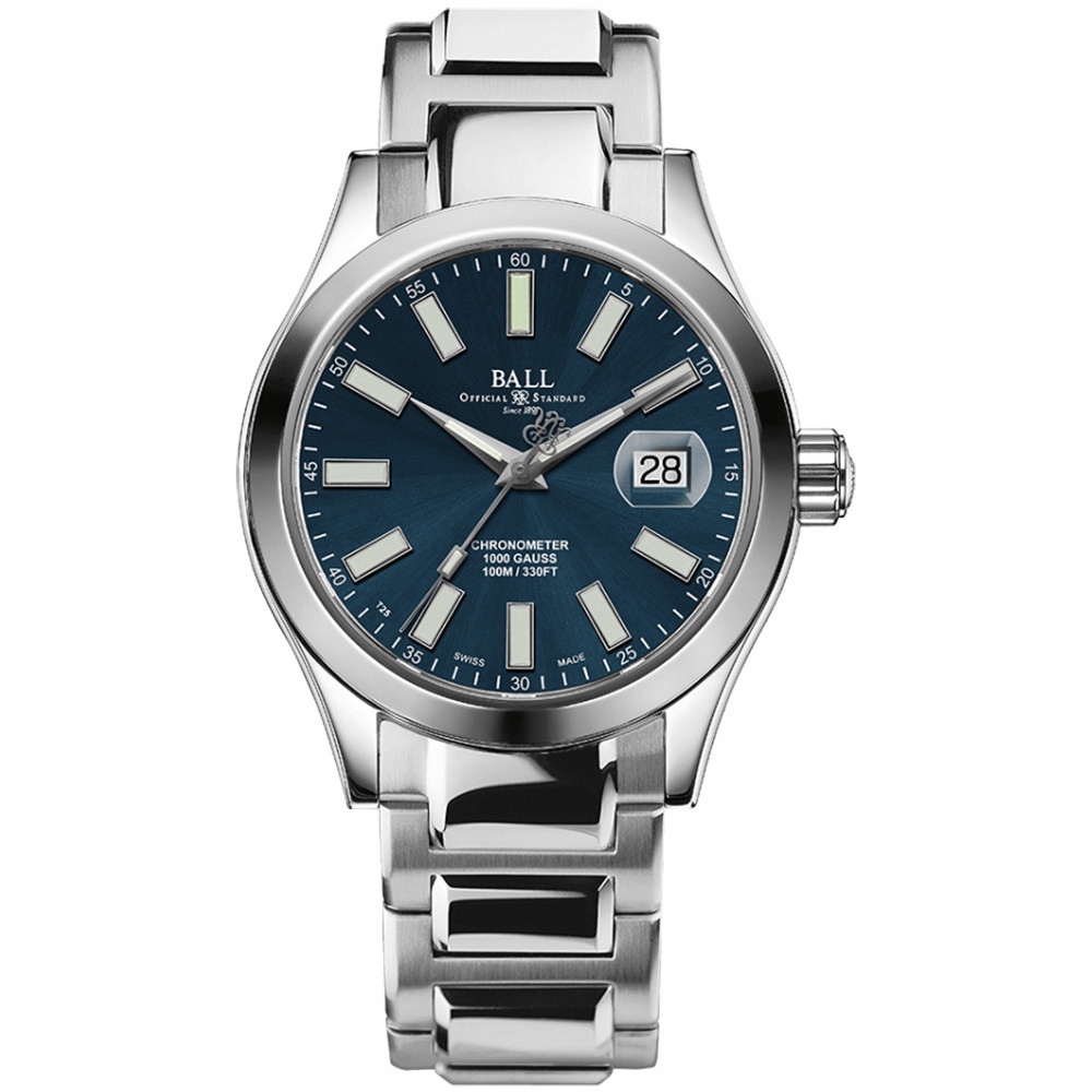 Pánské Hodinky Ball NM9026C-S6CJ-BE stříbrný náramek