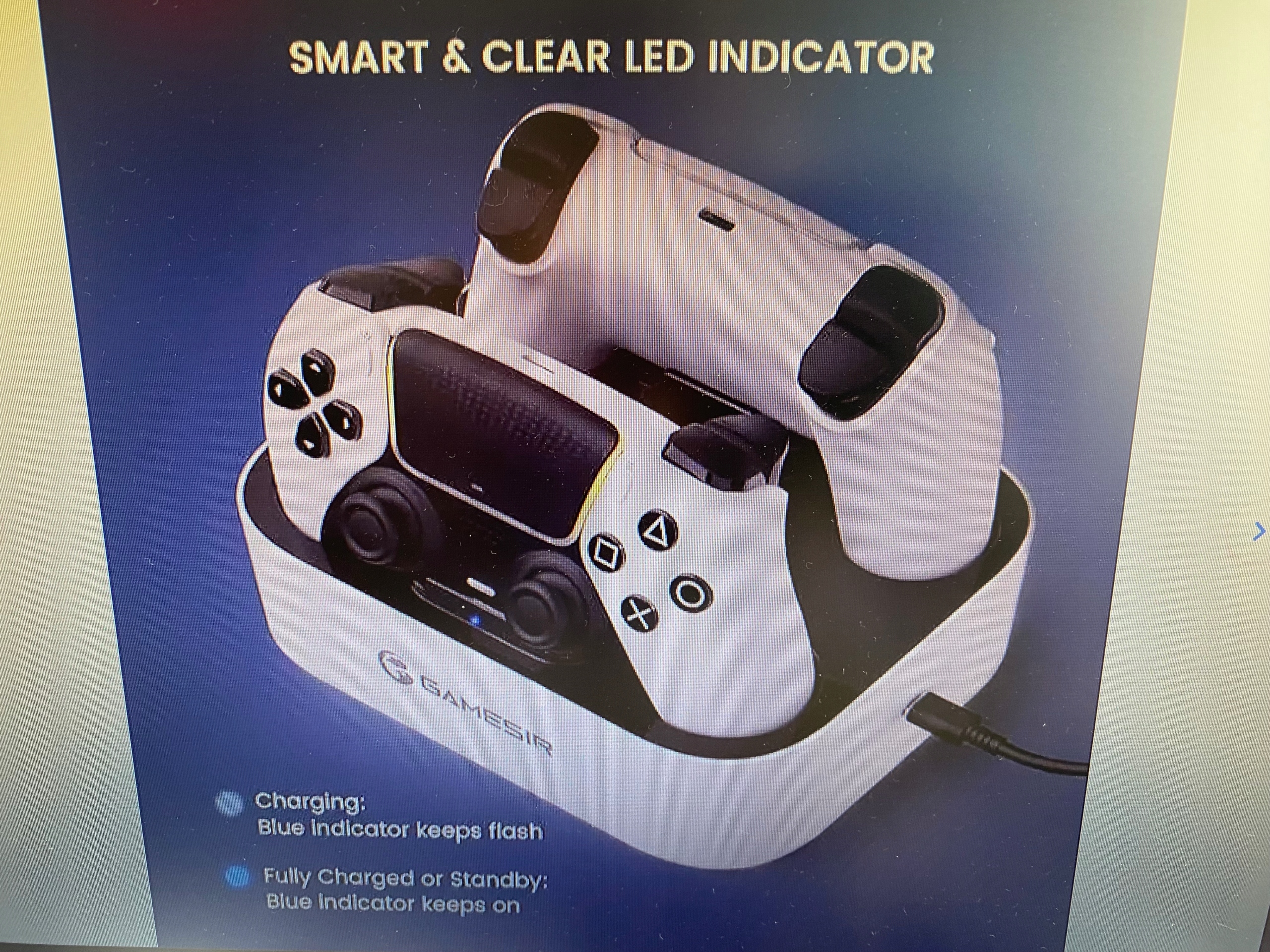 Podwójna ładowarka kontrolera GameSir dla PlayStation 5 (B2126)