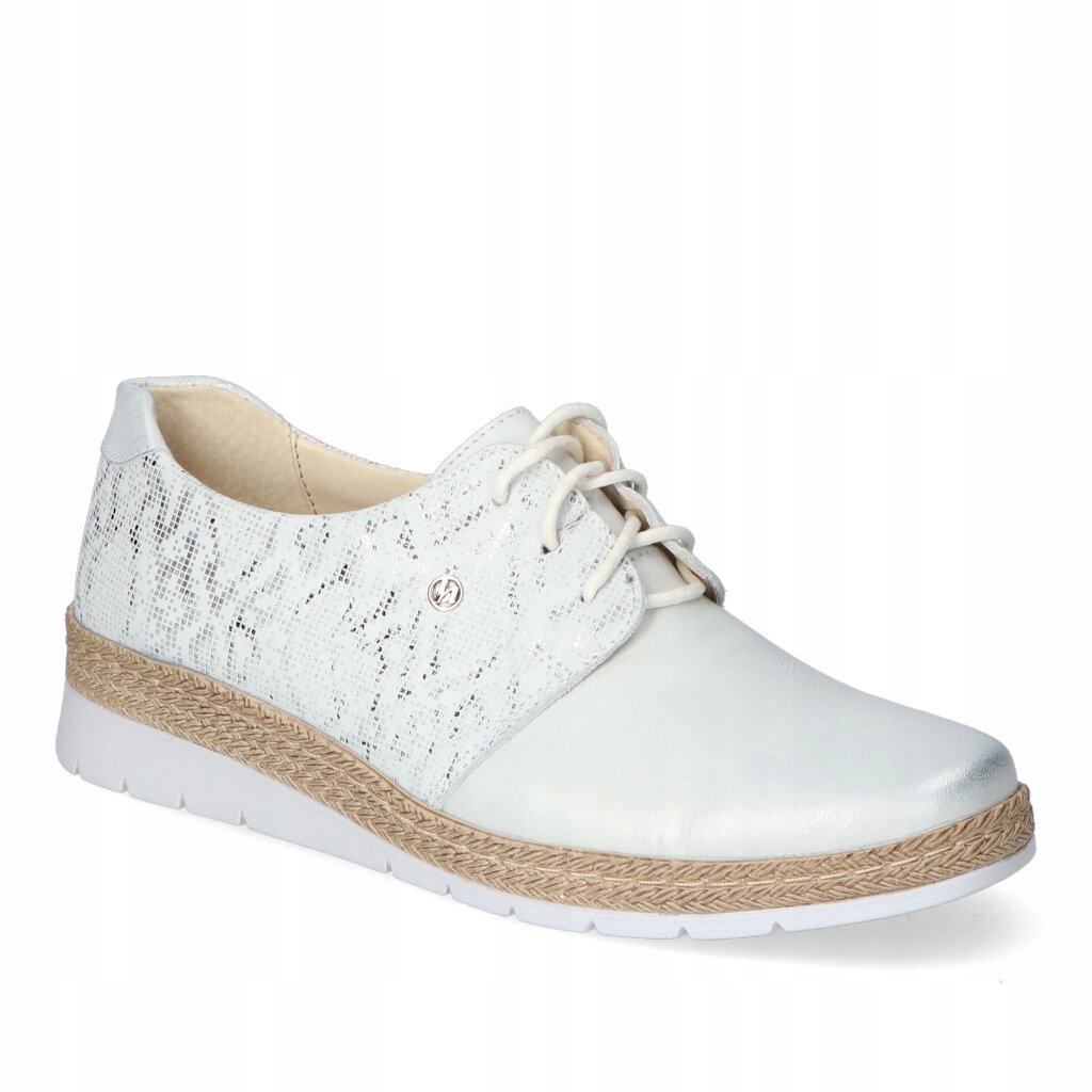 Polobotky Helios Stříbrné šněrovací kůže