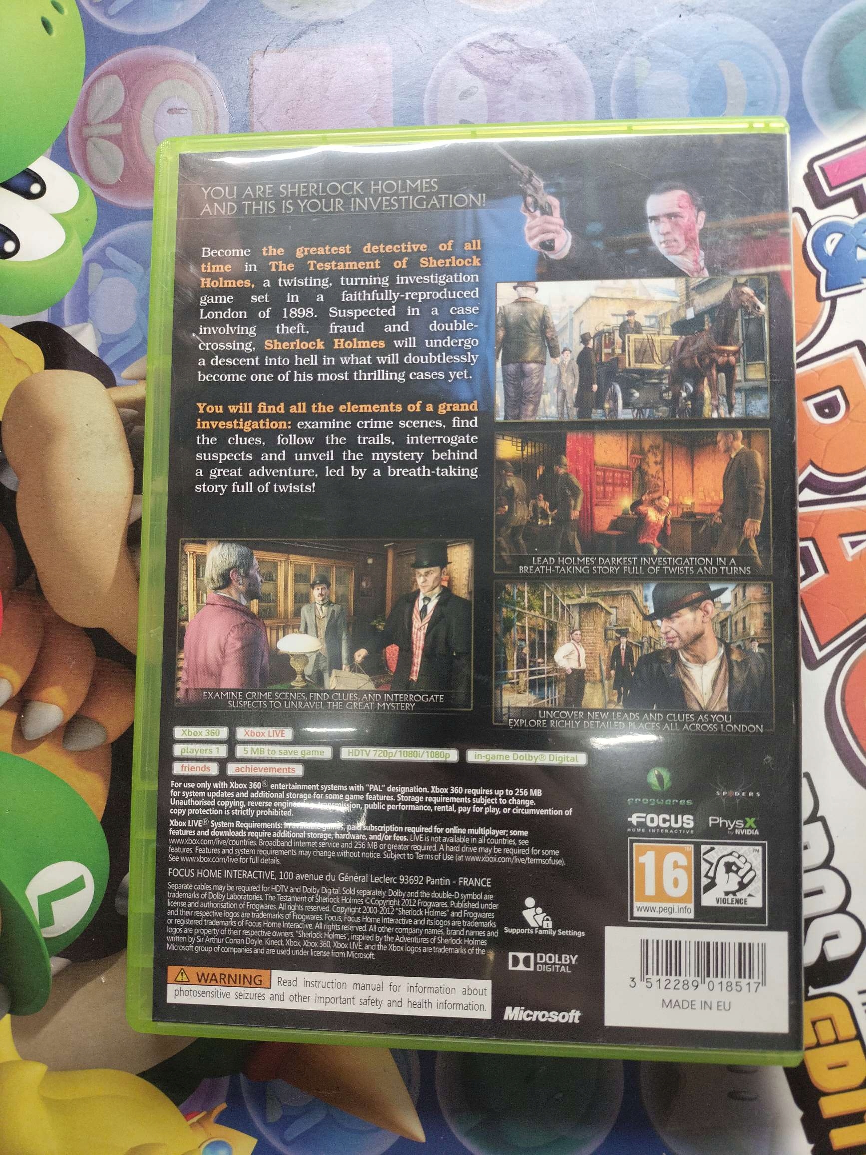 XBOX 360 Testament of Sherlock Holmes Producent Frogwares