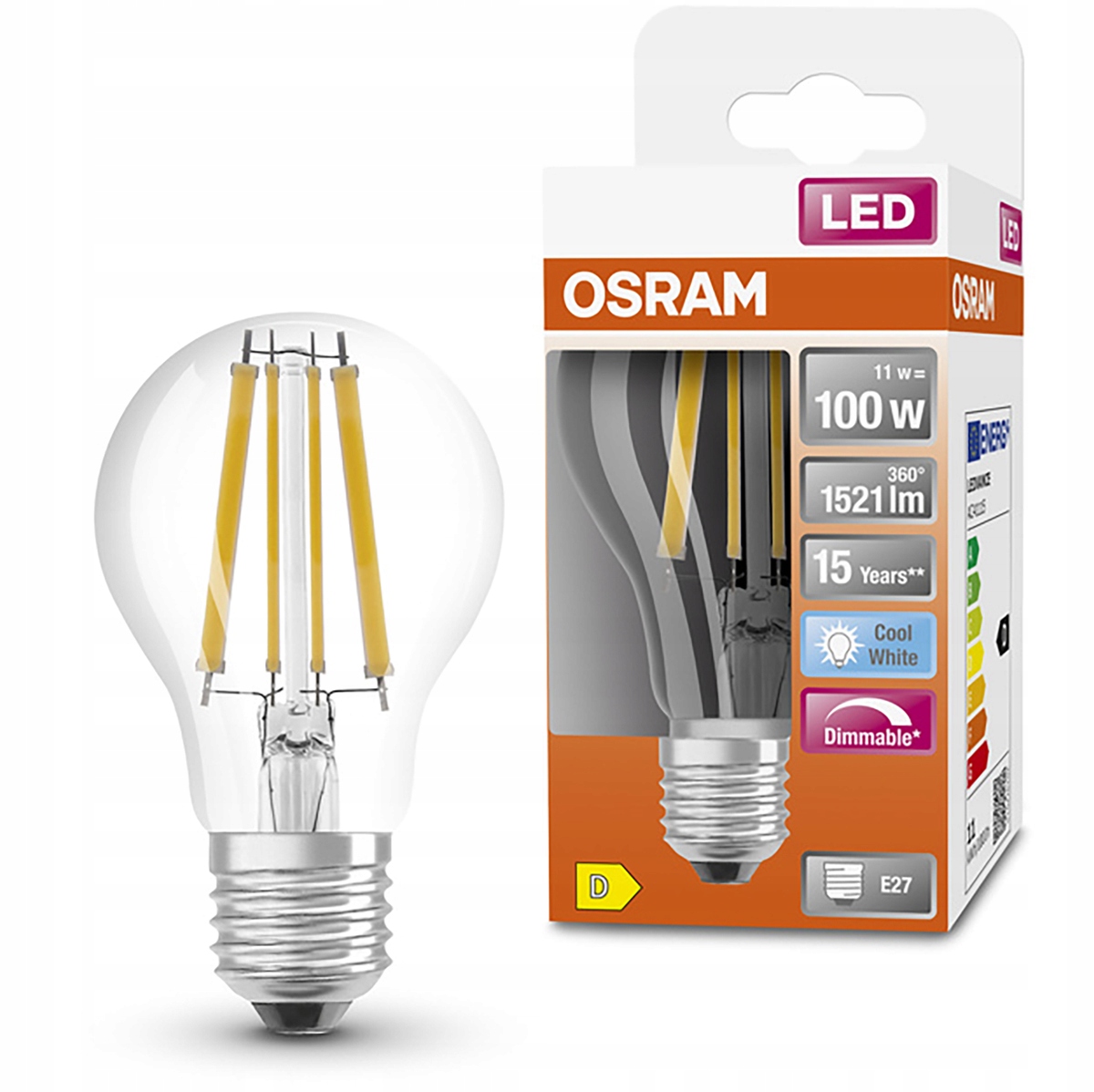 

Żarówka Led E27 12W 100W 4000K Ściemnialna Osram
