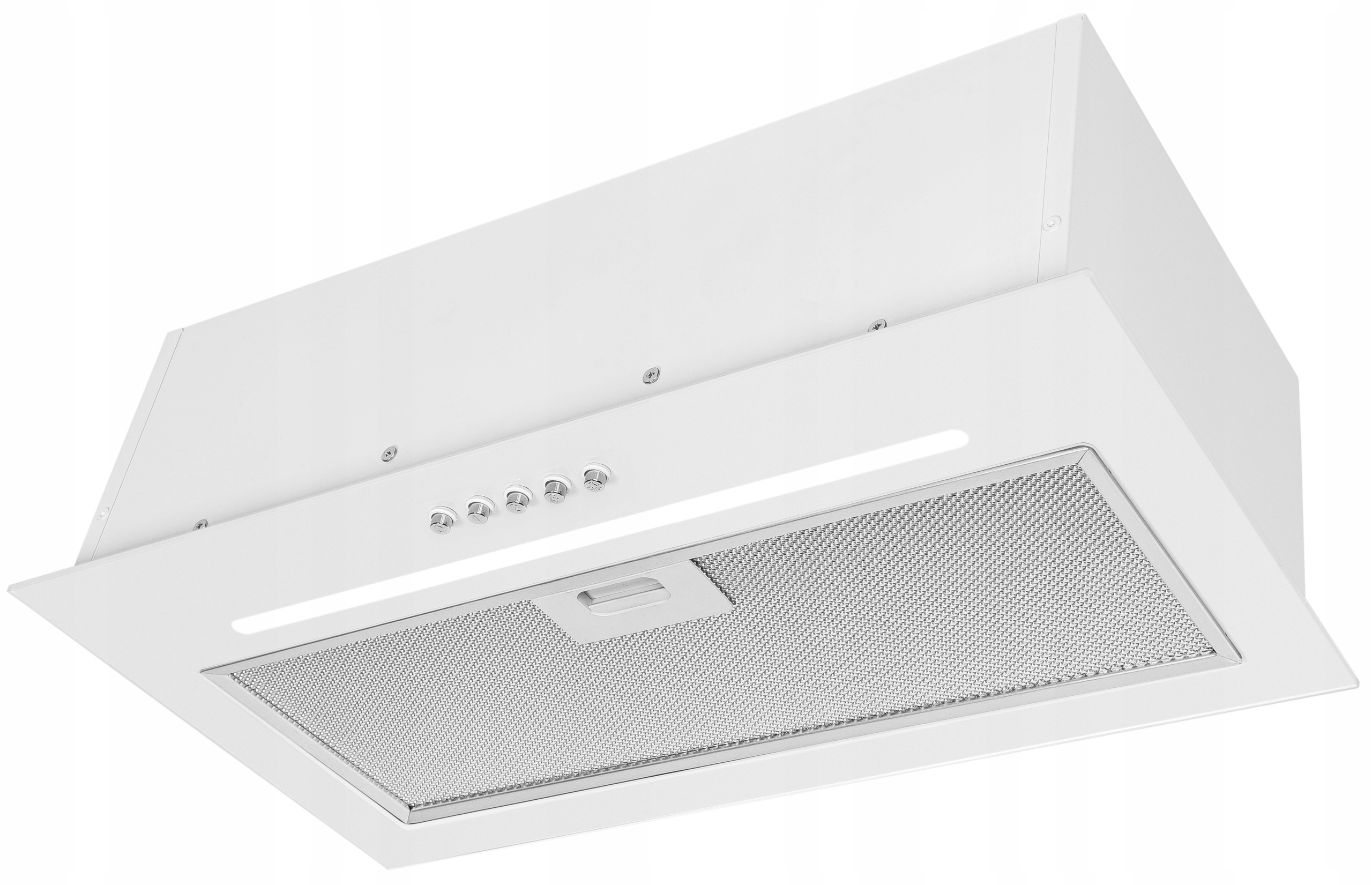 Okap do zabudowy 640m3 Najmocniejszy Led Pochłaniacz wyciąg Białe Szkło