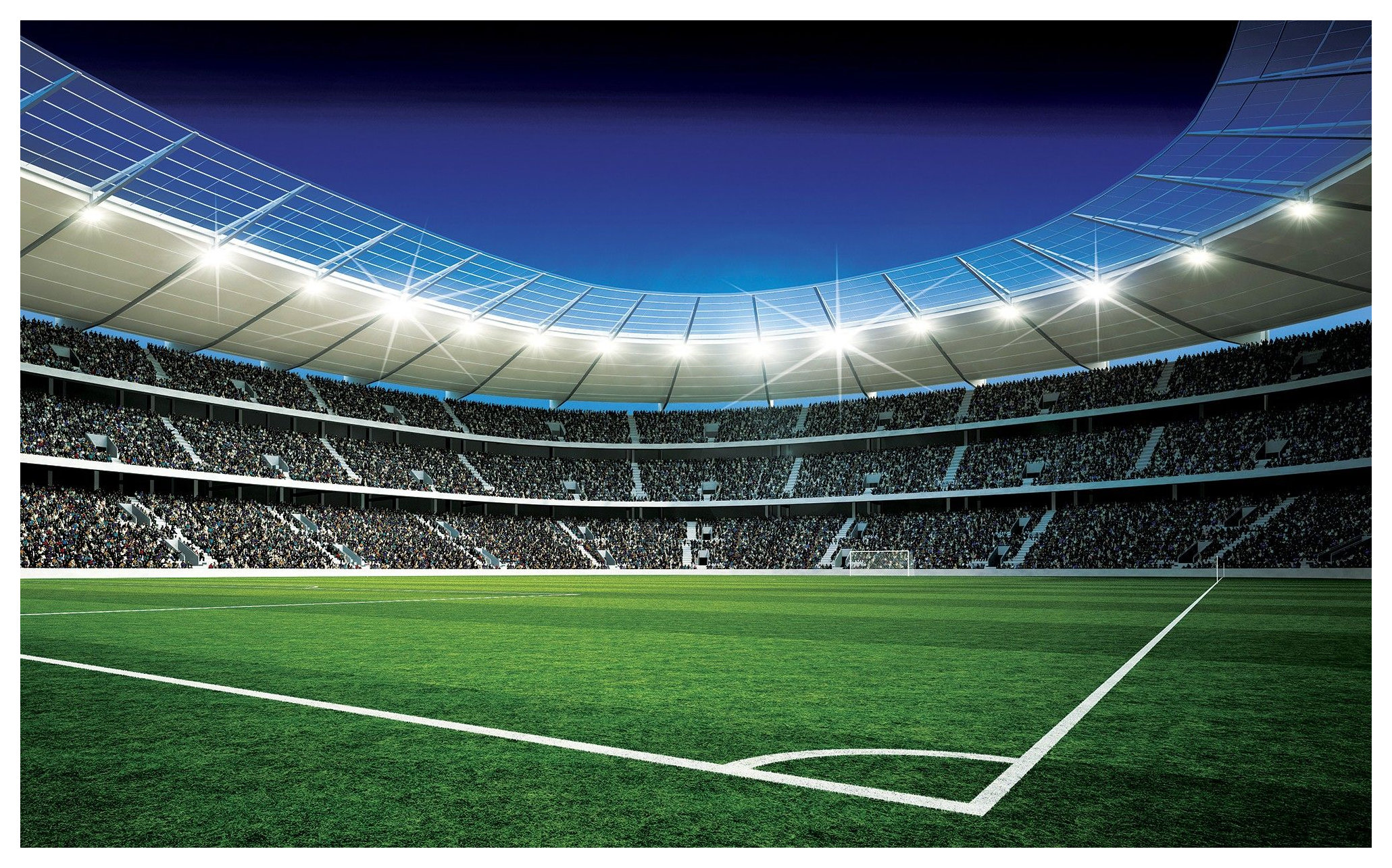 Fototapeta Stadion v noci hra ve světle reflektorů vinylová 416x254 lepidlo