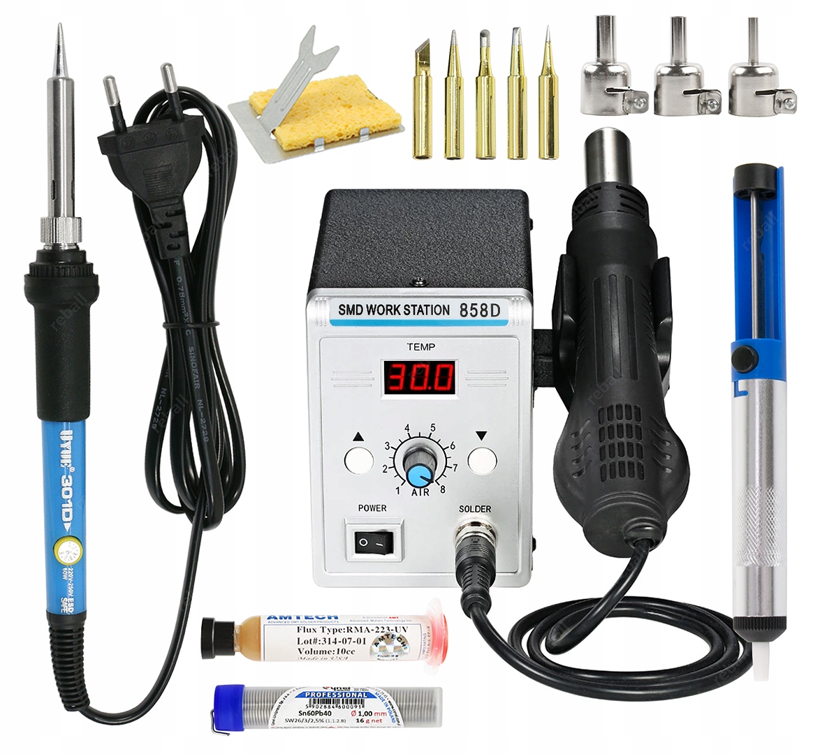 

Spawarka Do Plastiku 858D 700W Lutownica 60W +XL