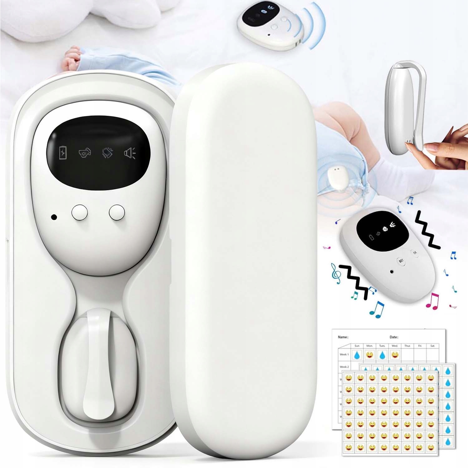 Alarm Na Moč V Posteli Přenosný Usb, Pro Děti, Starší, 3 Režimy Provozu