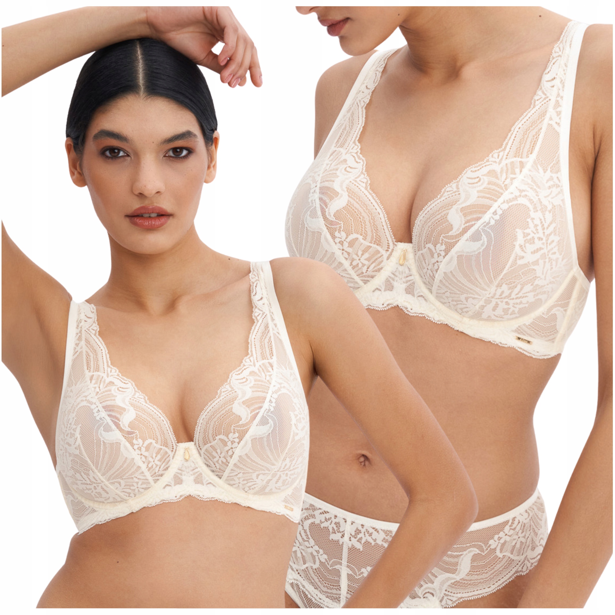 Měkká podprsenka soft braletka s krajkou Alles Pure Romantic M Bralette 65F