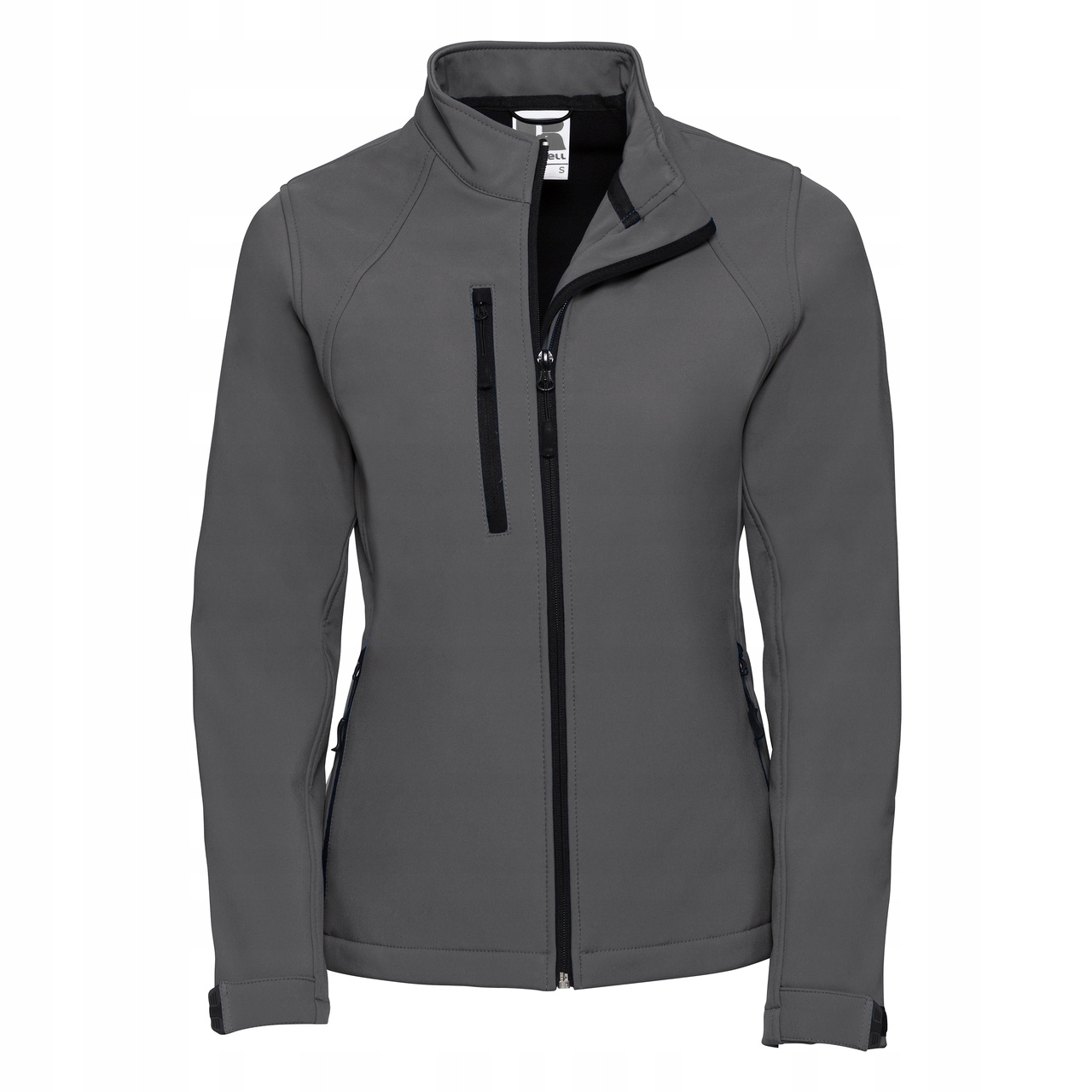 Dámská bunda bez kapuce 3 vrstvy soft shell Titanová vel. XL