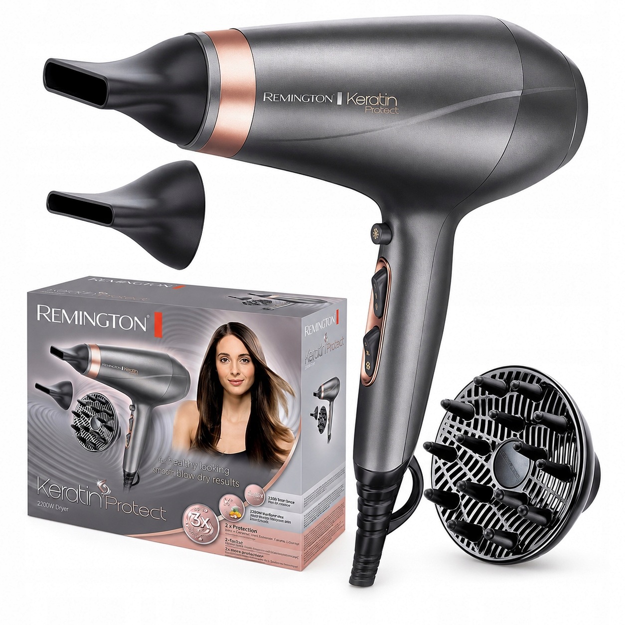 Suszarka Do Włosów Remington AC8820 Keratin Protect Dyfuzor Koncentrat
