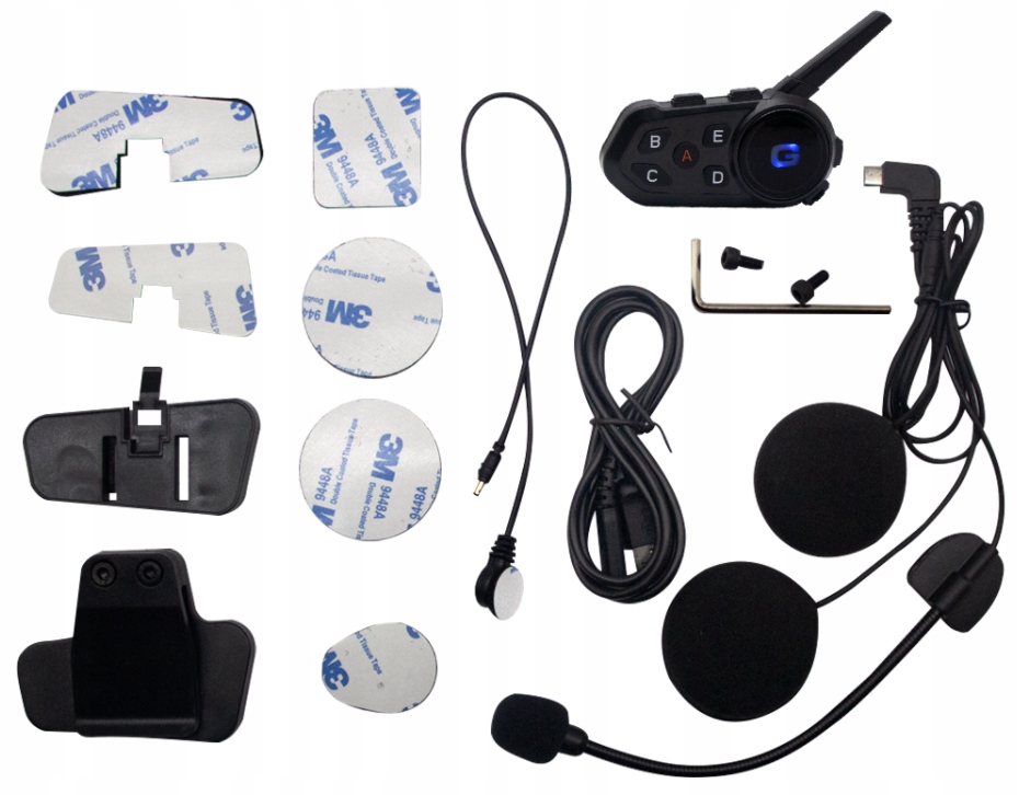 Interkom motocyklowy EUROFONE S6 1200m 6 poł Typ mikrofonu hybrydowy