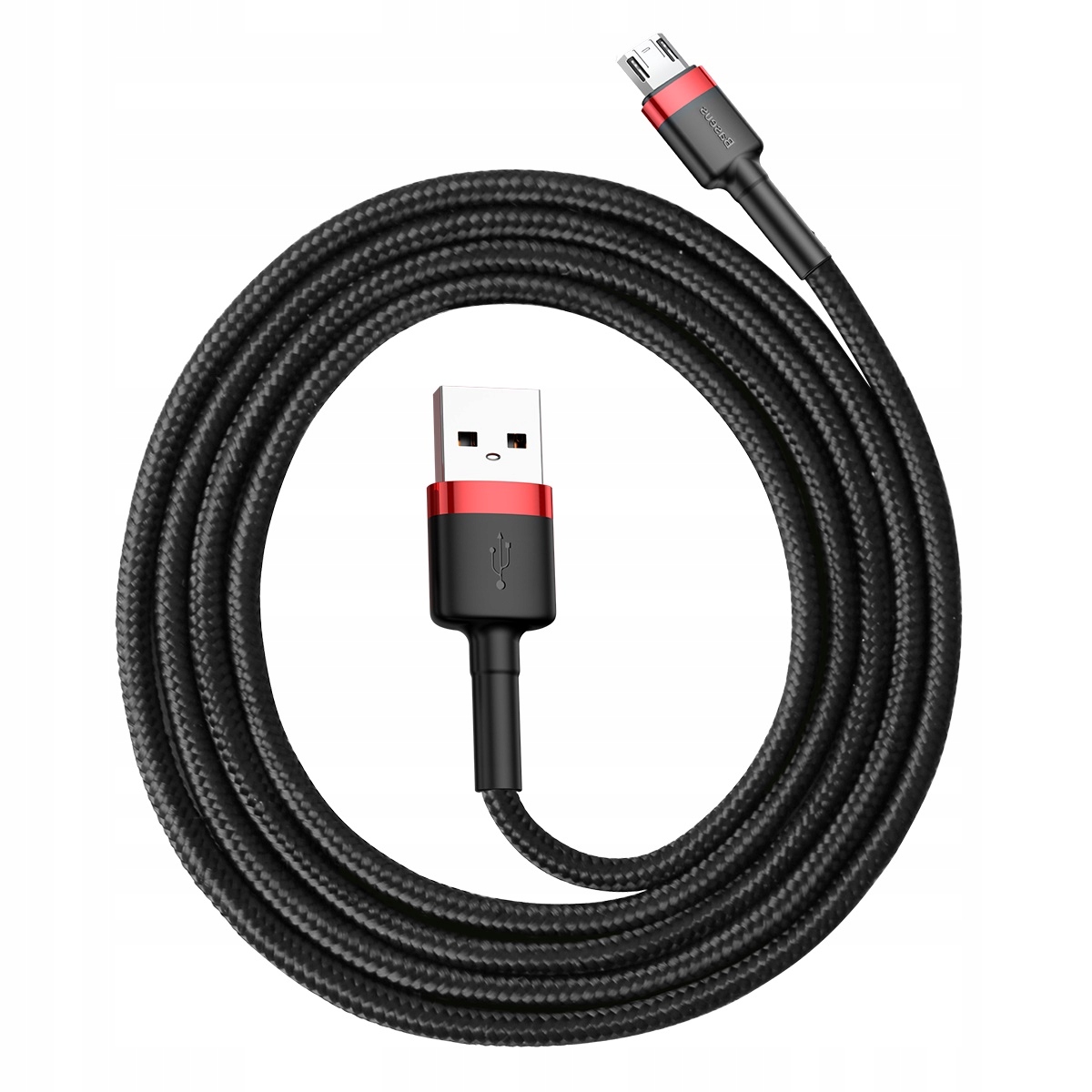 BASEUS MOCNY SZYBKI KABEL USB MICRO USB PRZEWÓD OPLOT DWUSTRONNY 2.4A 1M Zgodność ze standardem Quick Charge 1.0 Quick Charge 2.0 Quick Charge 3.0