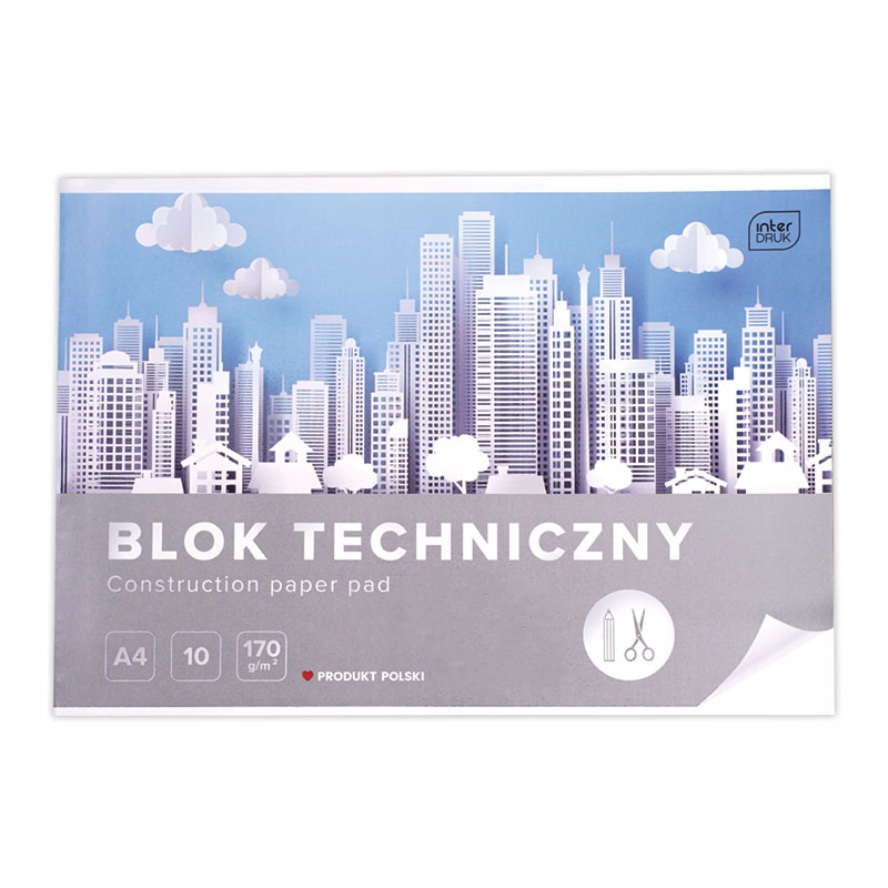 

Blok Techniczny Biały A4 10 Kartek 170g/m2