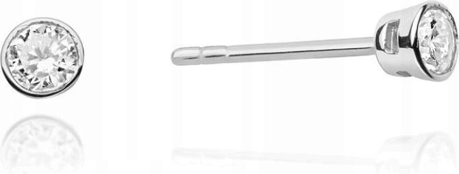 Zlaté náušnice 585 jemné s briliantem 0,55 g vkusné jako dárek 14kt