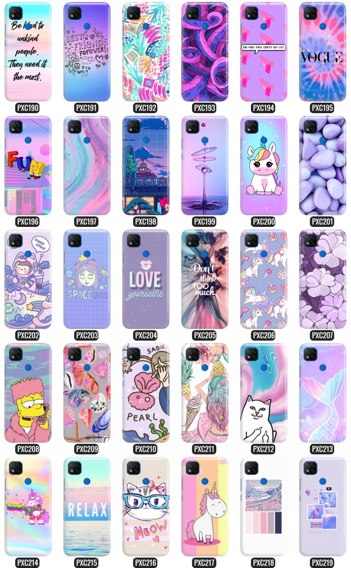 ETUI DO XIAOMI REDMI 9C OBUDOWA CASE MIX WZORÓW Typ plecki