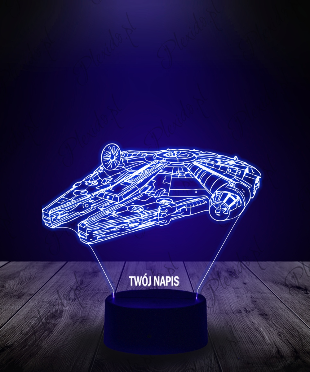 Lampka Nocna 3D LED Star Wars Imię Grawer Prezent Marka Plexido