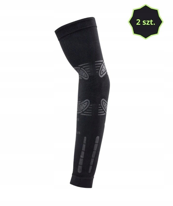 Floky No Strain – Kompresyjny rękaw sportowy padel, tenis, squash czarny