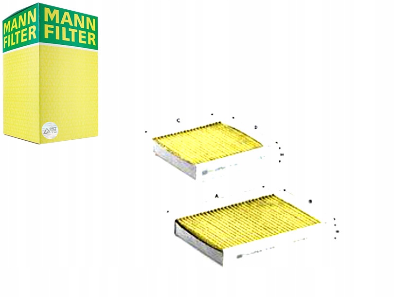 Manfp 21 000-2 Kabinový Filtr Peugeot 207 Sada 2 Ks Řidičský asistent #33