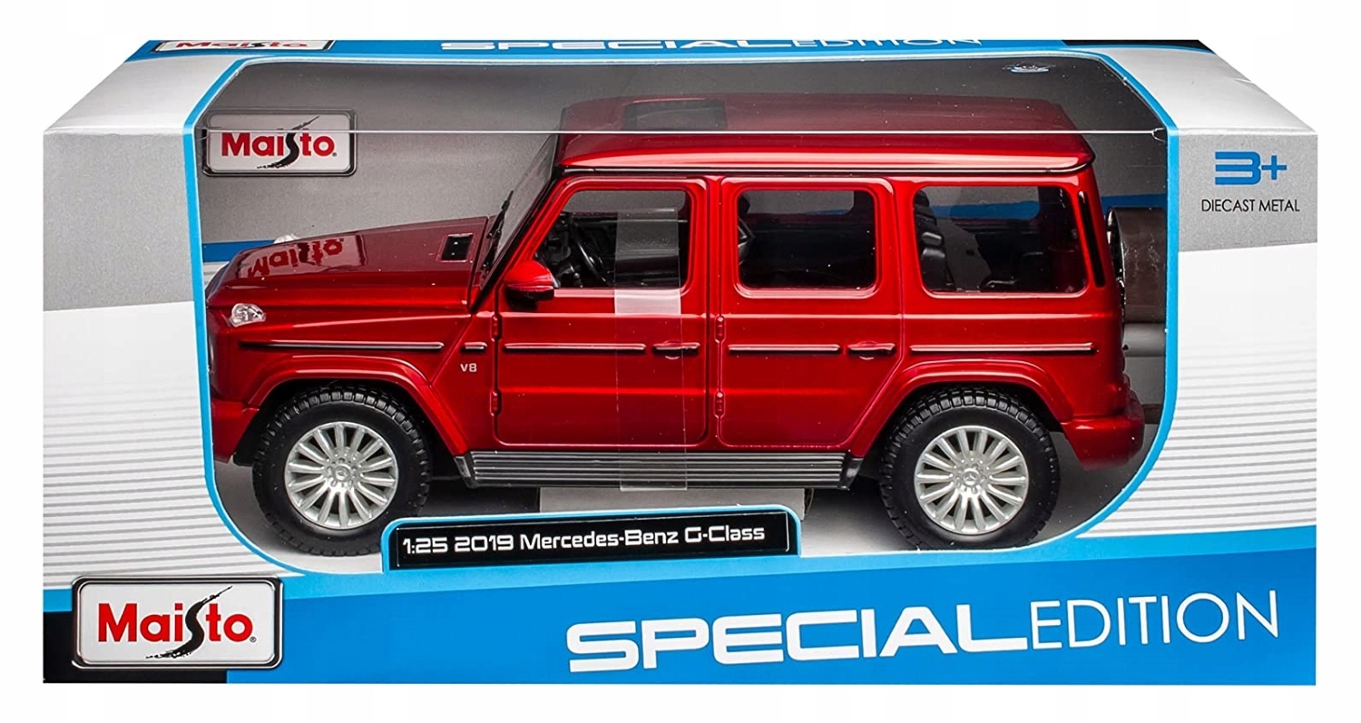 Mercedes-Benz G-Class Amg G63 G500 V8 W463 2019 Červený Maisto 1:25 Model