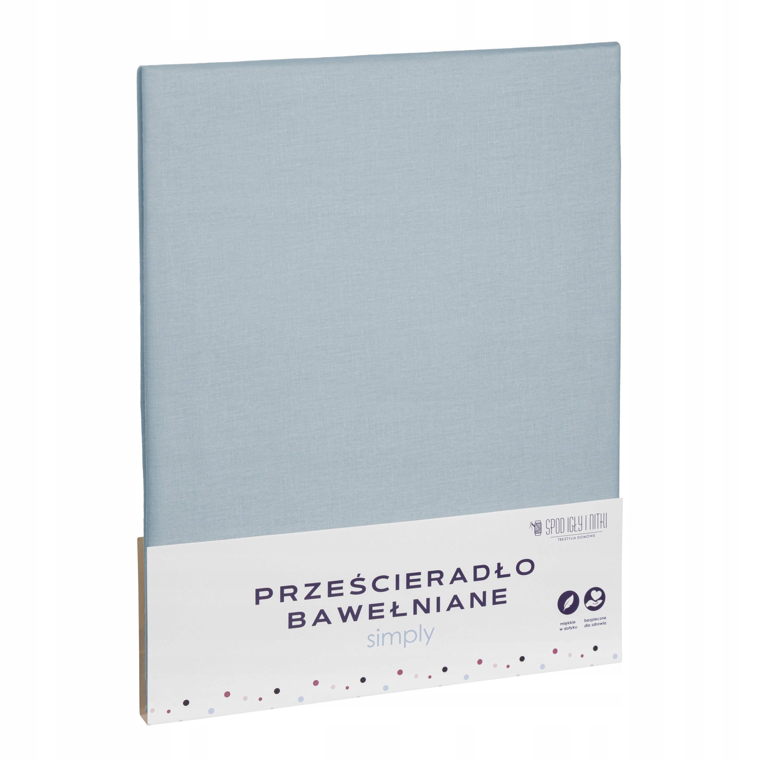 

Szare Prześcieradło Bawełniane Bez Gumk 180X200