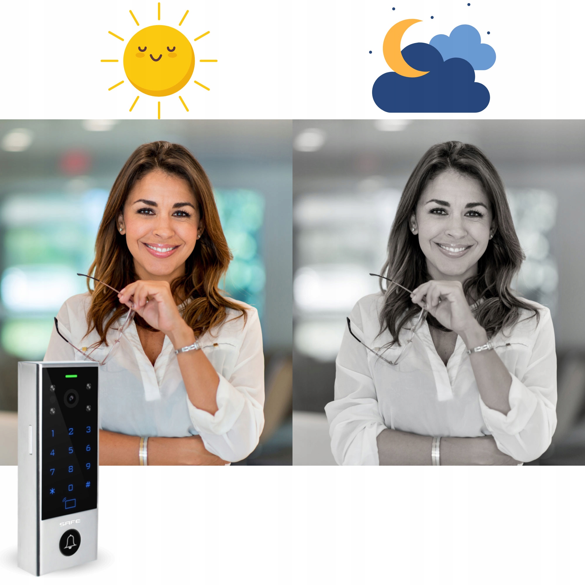 BRAMOFON WIFI TUYA panel zewnętrzny domofon OBSŁUGA PRZEZ APP FULL HD Marka bez marki