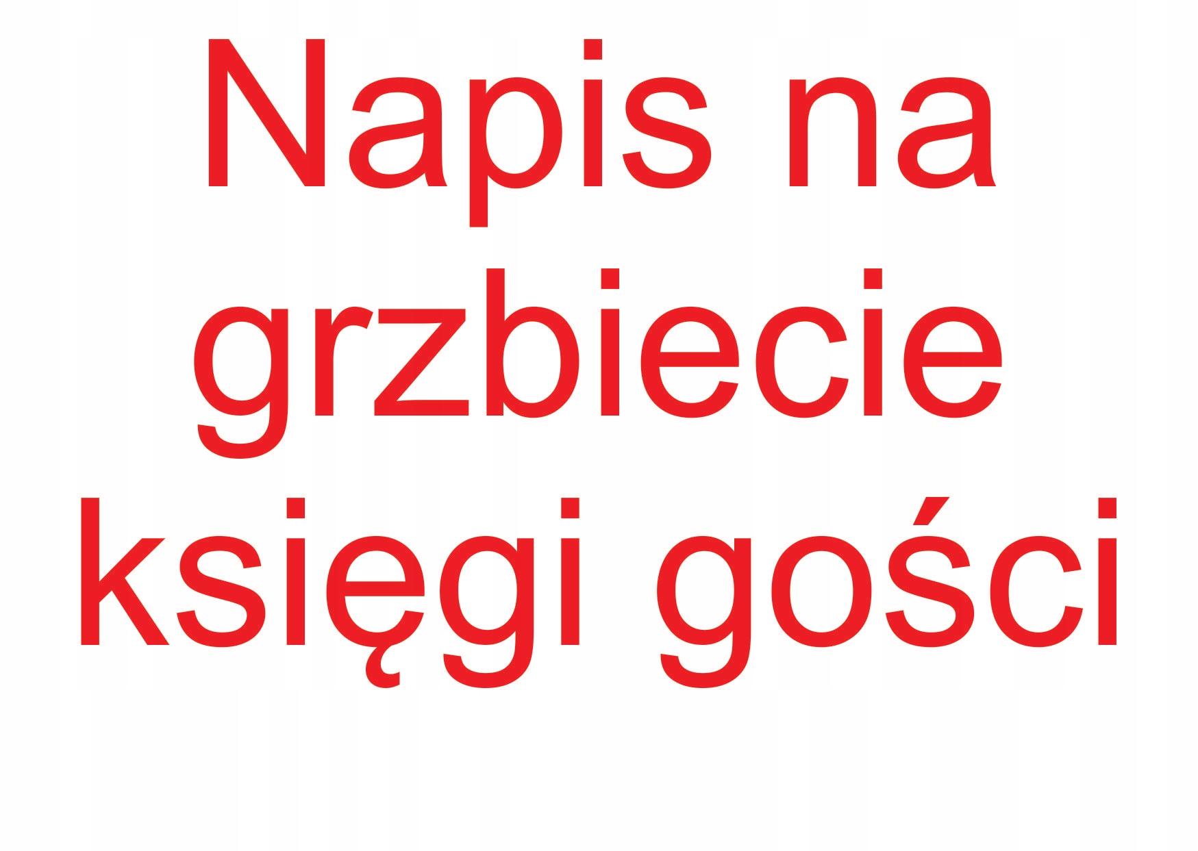 

Napisy na grzbiecie księgi gości