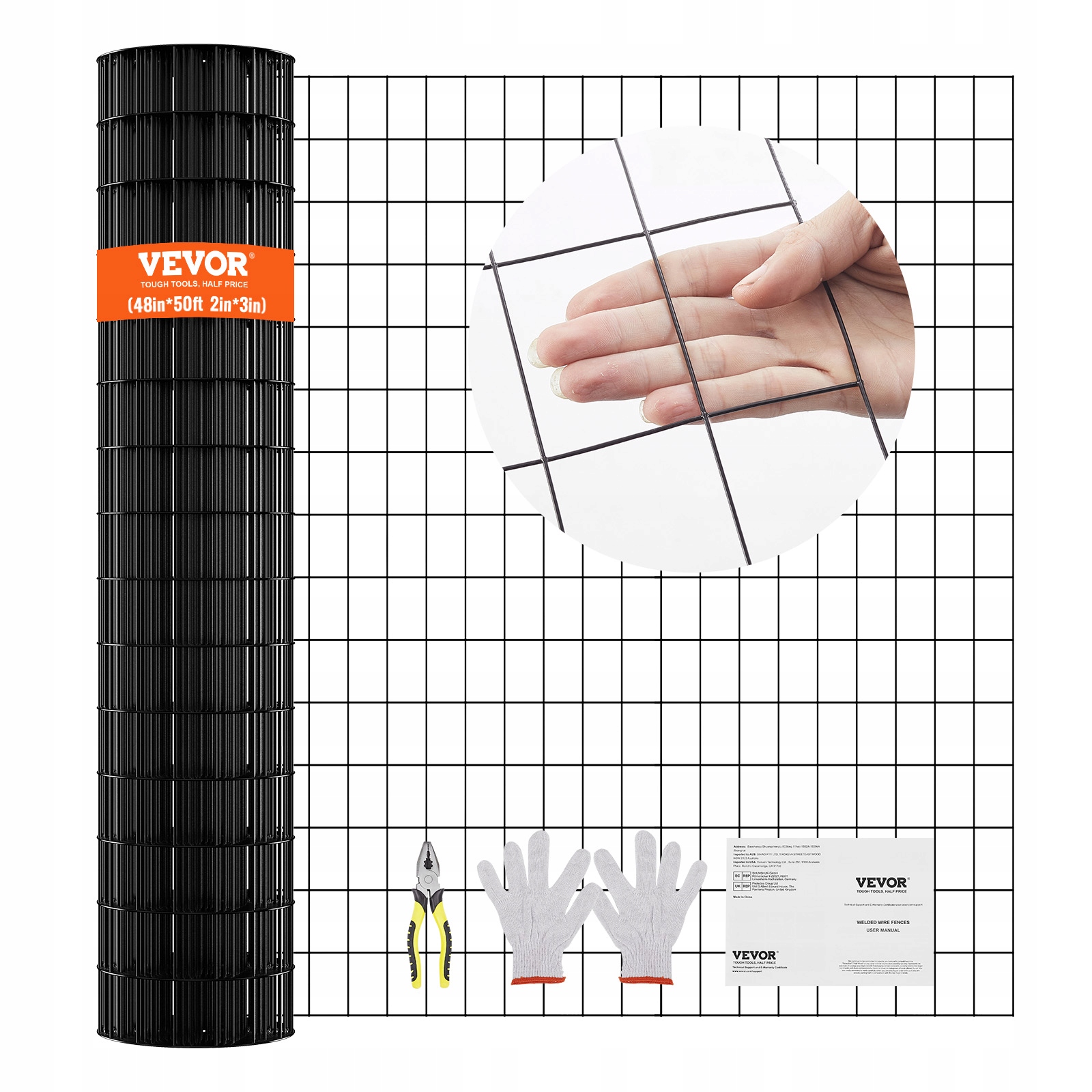 Drôtená Sieť Pozinkovaná Vevor 1220X15240 MM, Plotová Rolka, Silná