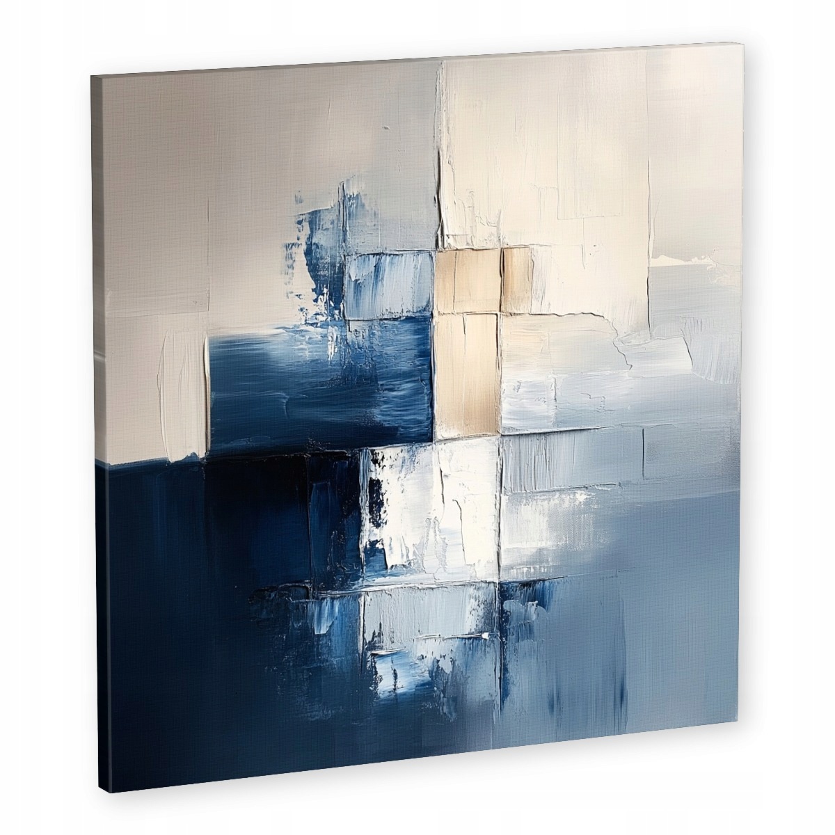 Obraz Na Plátně Plátno Abstrakce 3D Struktura Geometrie Špachle 60x60