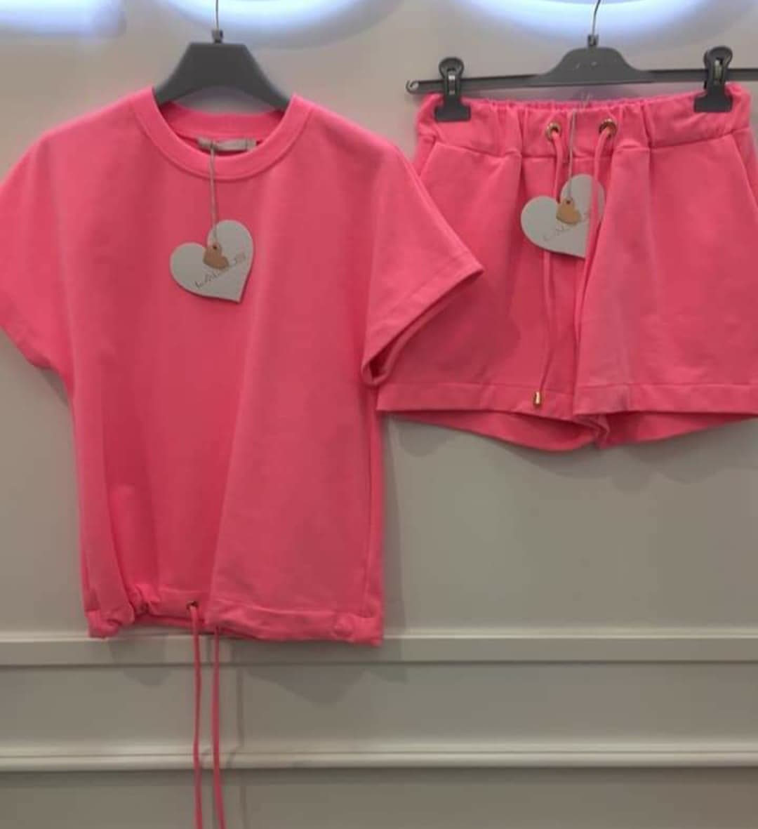 Růžová neonová halenka Enja Model 0324 Lalous velikost L