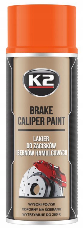 K2 lakier do zacisków hamulcowych Pomarańczowy