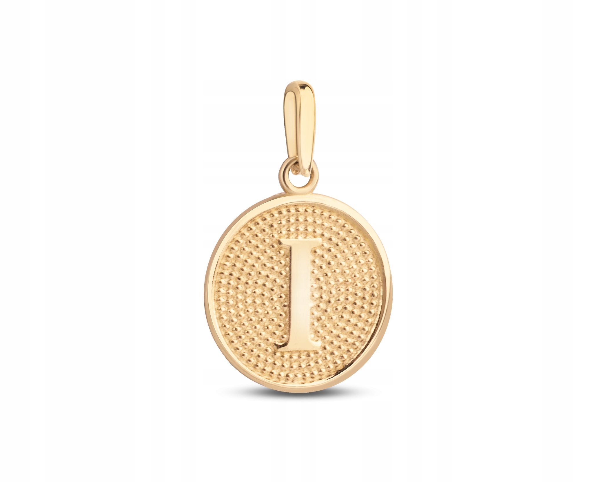 ZŁOTA WYJĄTKOWA ZAWIESZKA MEDALIK LITERKA I 585 Marka Goldmark