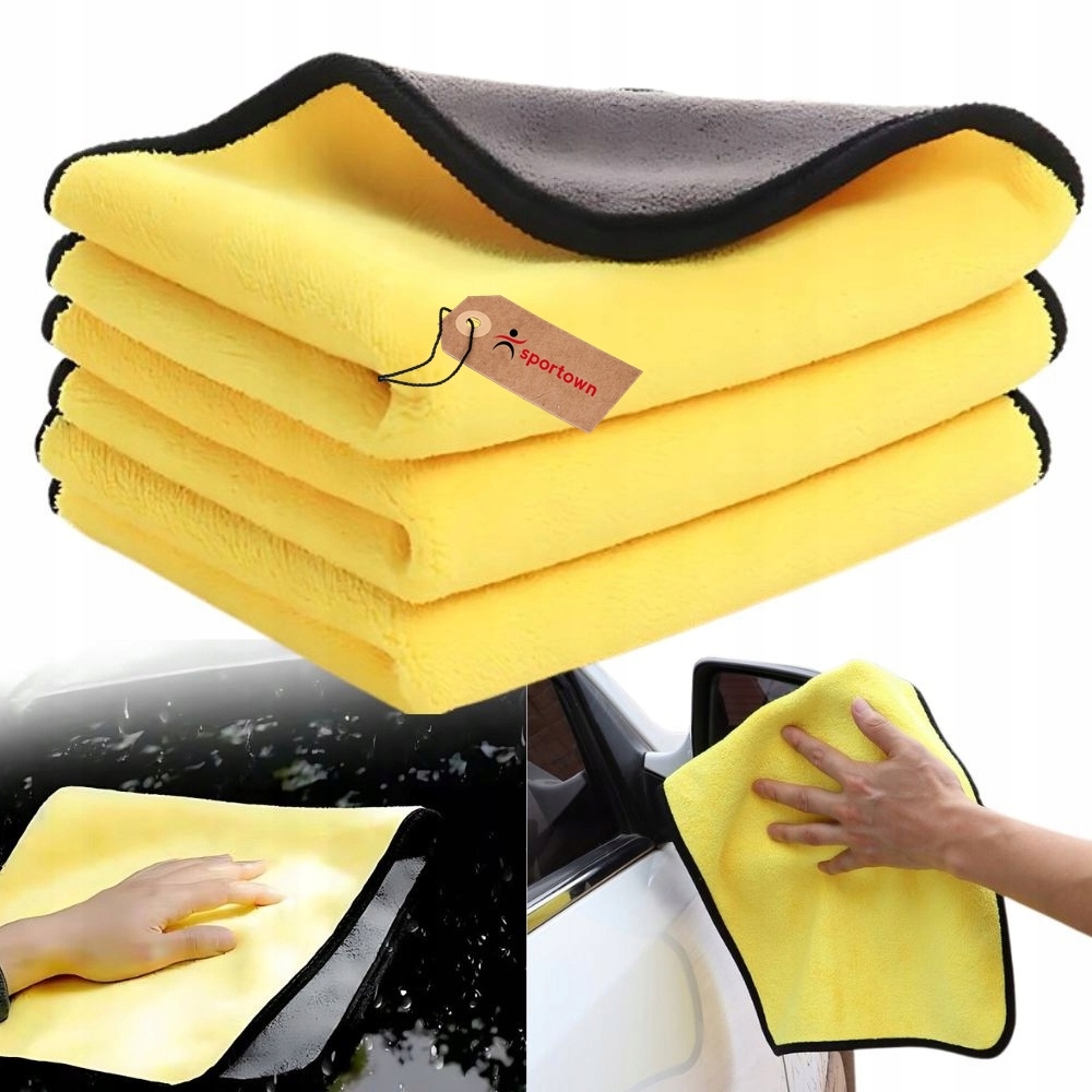 Ściereczki z mikrofibry ścierki mikrofibra do samochodu szyb zestaw 3 szt