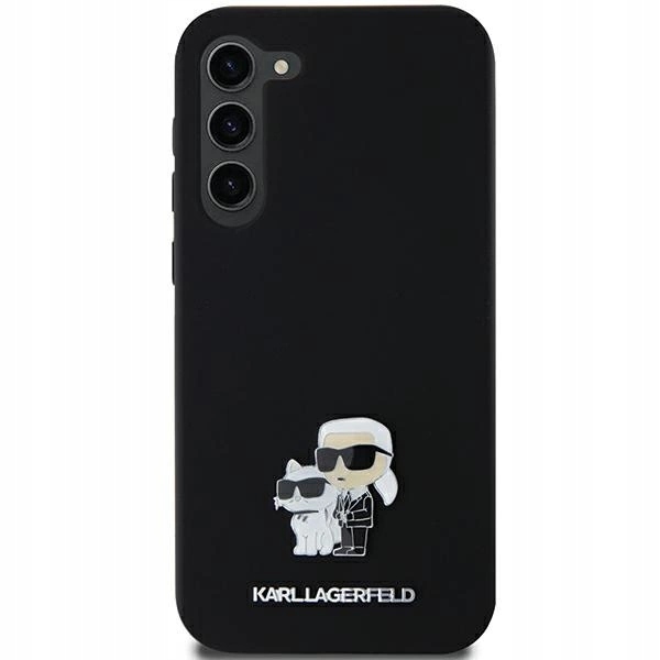 Pouzdro Karl Lagerfeld Silicone Karl&Choupette Metal Pin pro Samsung Galaxy A35