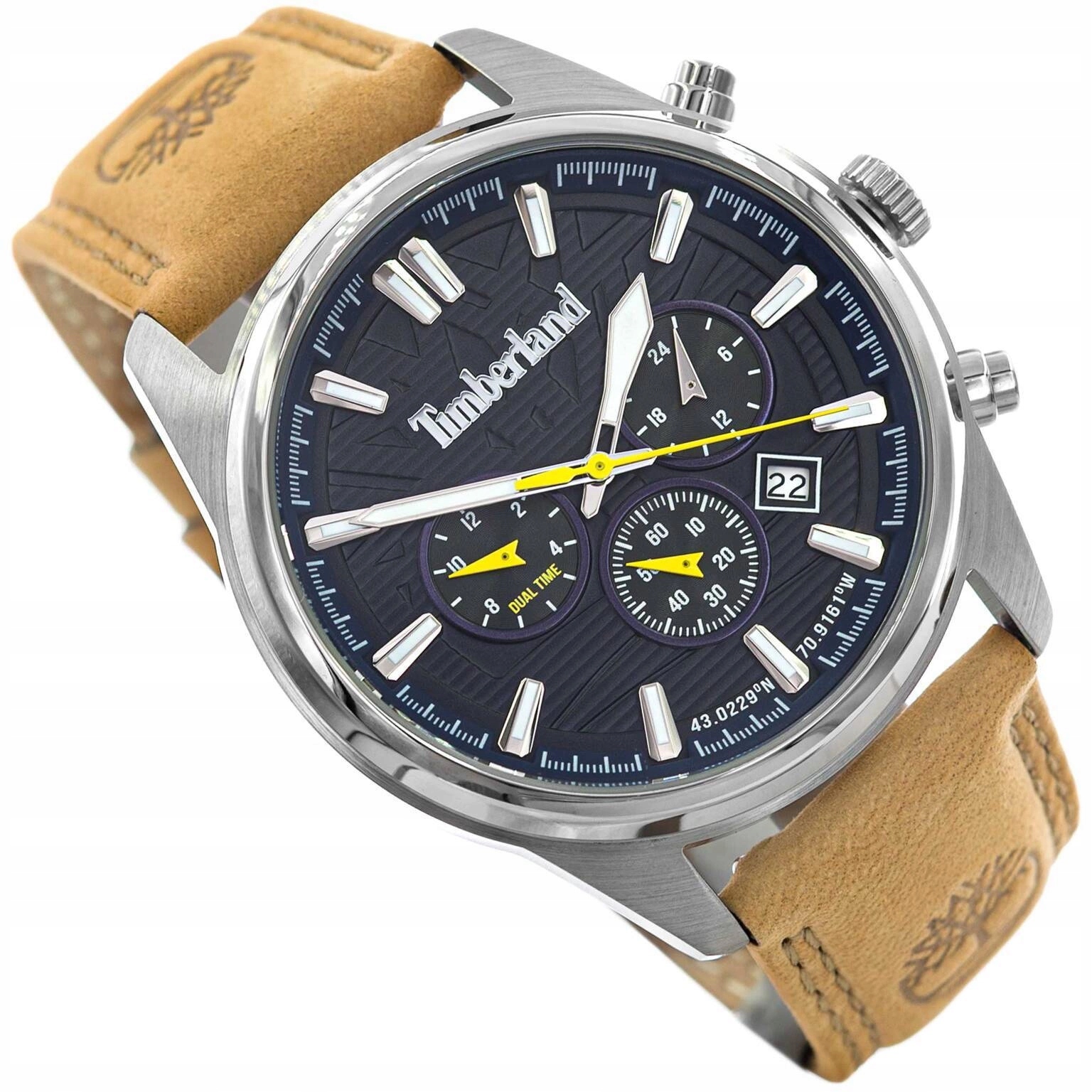 Pánské Hodinky Timberland TDWGF0009602 Northbridge Hnědé S Datumovkou