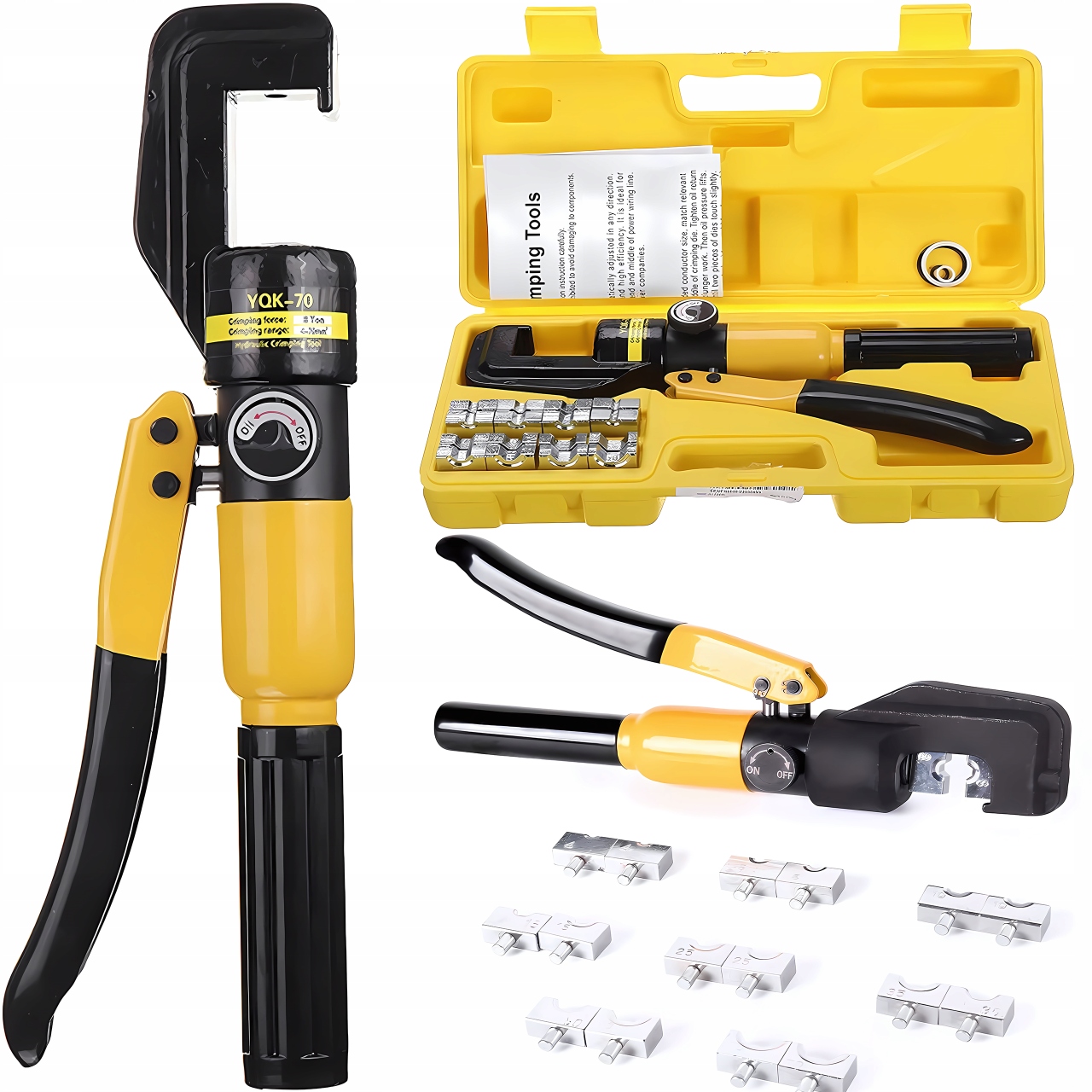 Zaciskarka hydrauliczna blurr do kabli 4-70 mm² z matrycami