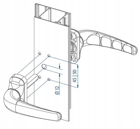 Klamka do drzwi aluminiowych Master Comfort czarna Marka Master
