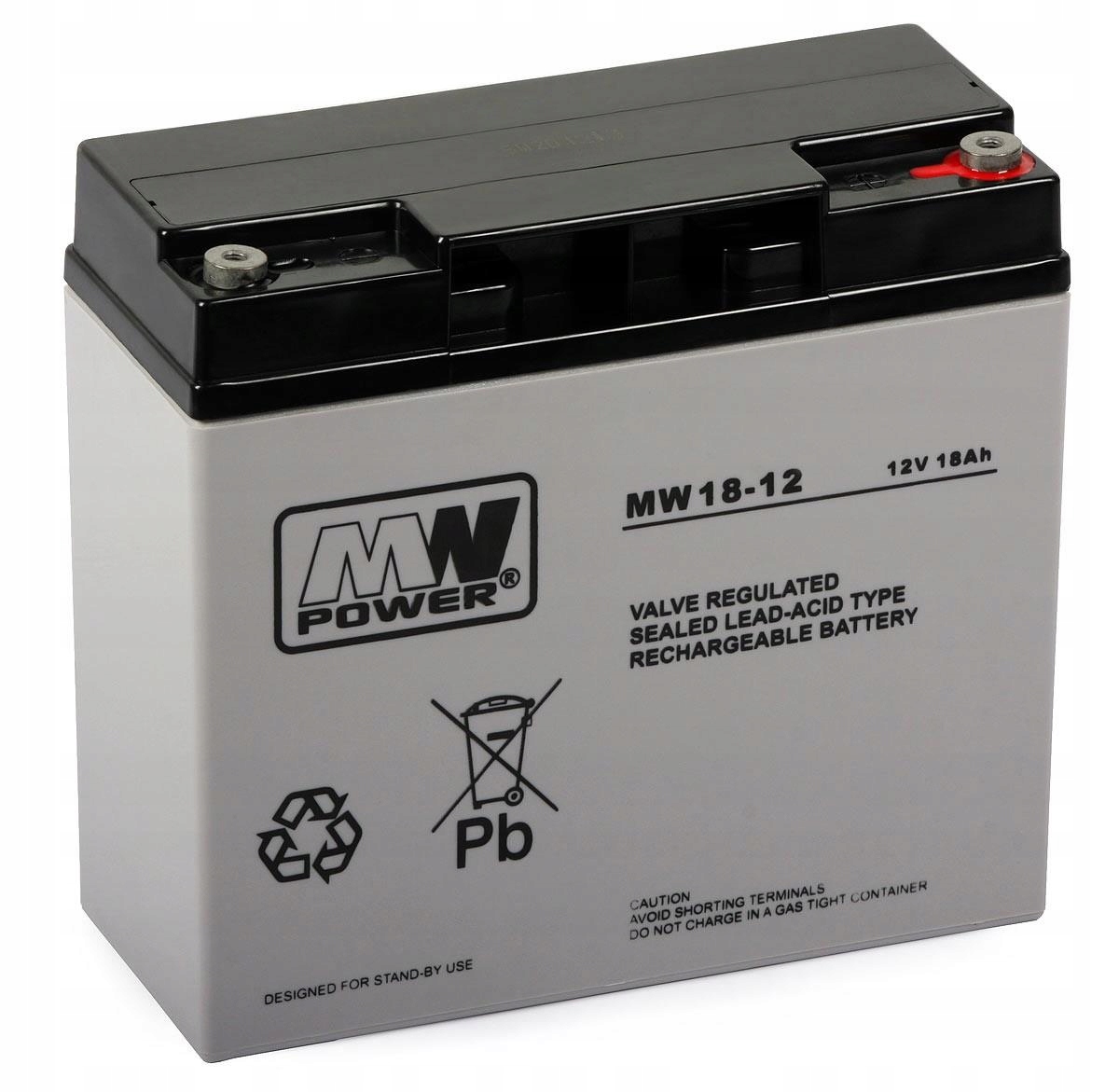 Baterie olověná 12V 18Ah Mw Power Mws 18-12 gelový akumulátor Agm