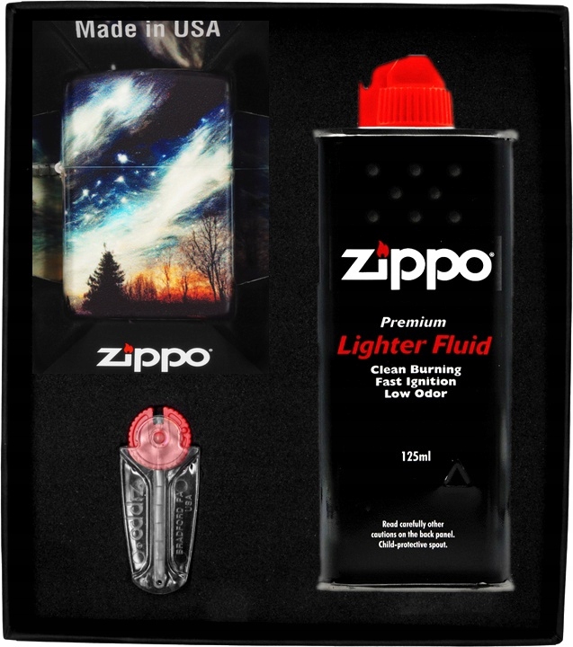 Sada Zippo Zapalovač Clear Sky Design Dárkový No1