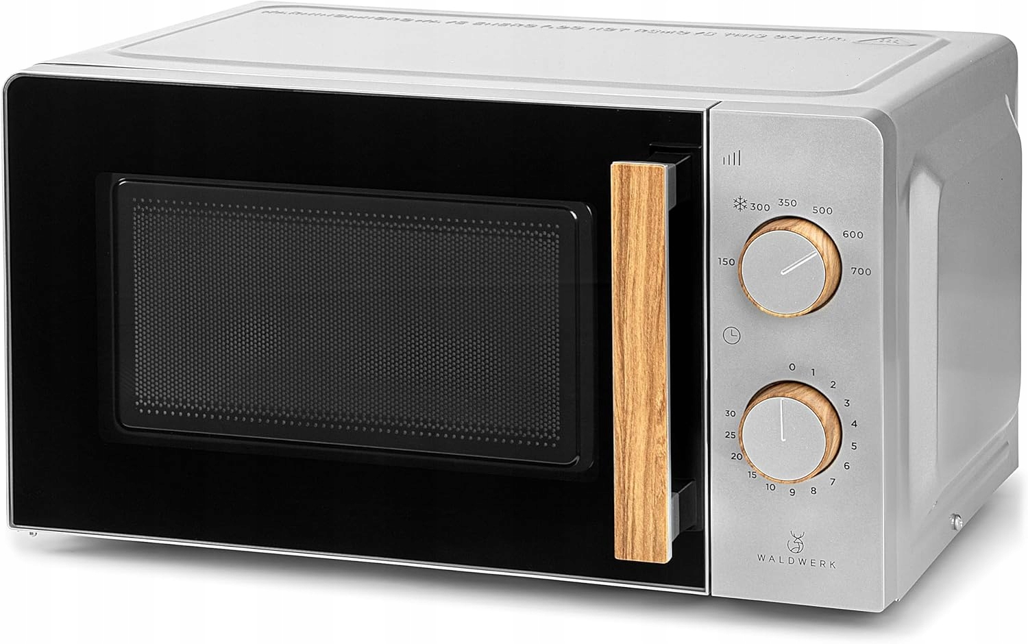 Waldwerk Kuchenka mikrofalowa 20L 700W Prosta obsługa Drewniane uchwyty