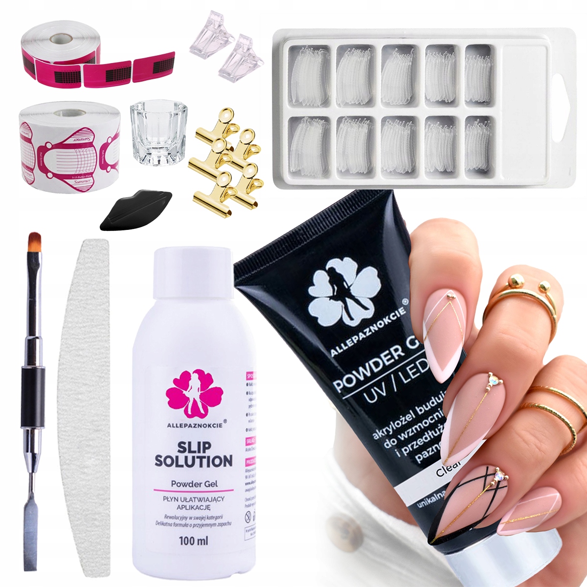 

Zestaw Lux do akrylożel Powder Gel Clear 30 ml