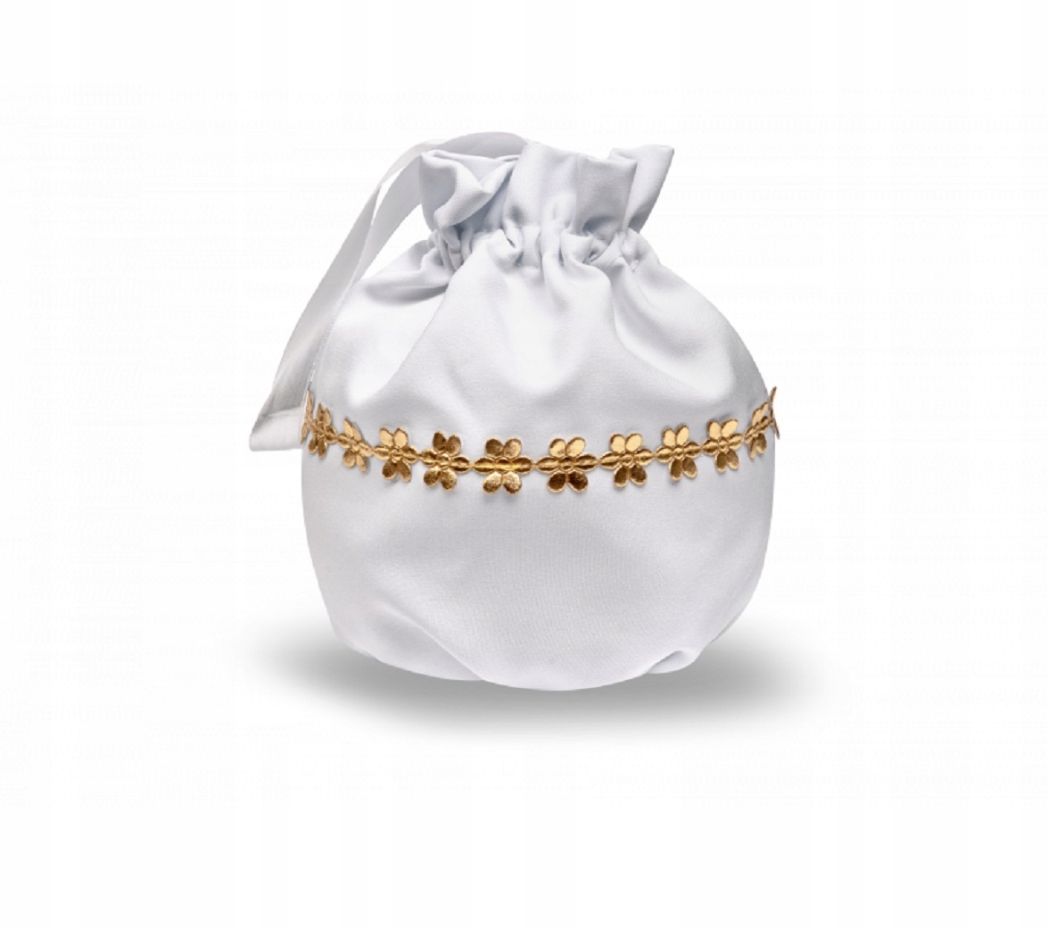08.Torebka woreczek komunijny złoty