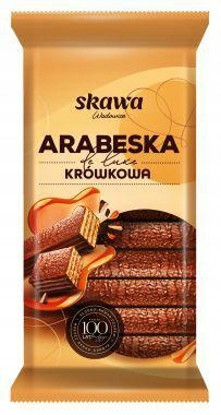 10 Sztuk Skawa Wafelki 190G Arabeska Krówka De Luxe