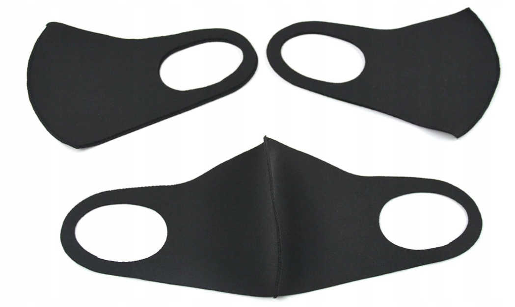 MASKA NA TWARZ MASECZKA MASKI ANTYSMOGOWA Kolor dominujący czarny